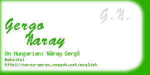 gergo naray business card
