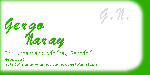 gergo naray business card